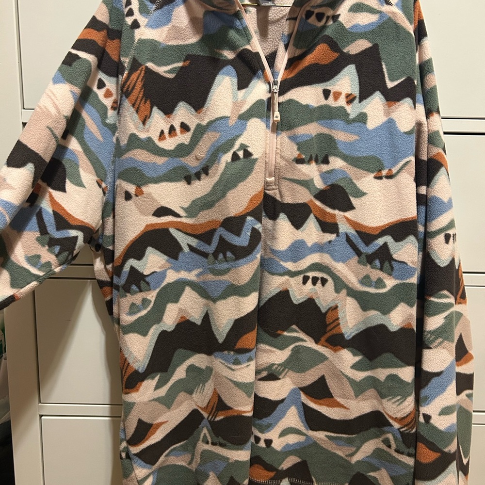 Eddie Bauer Alpine Ski Patterned Half Zip